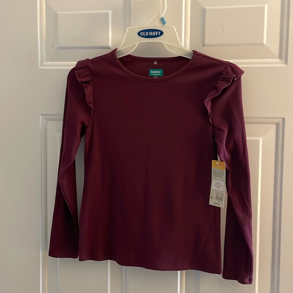 Size 10 girls long sleeved shirt